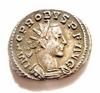 Busto de Probo en una moneda romana de la epoca del Imperio Romano.jpg